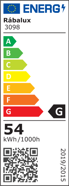 Rabalux 3098 TANELI - LED stropní svítidlo stmívatelné s dálkovým ovladačem 54W, 3000-6500K - energetický štítek