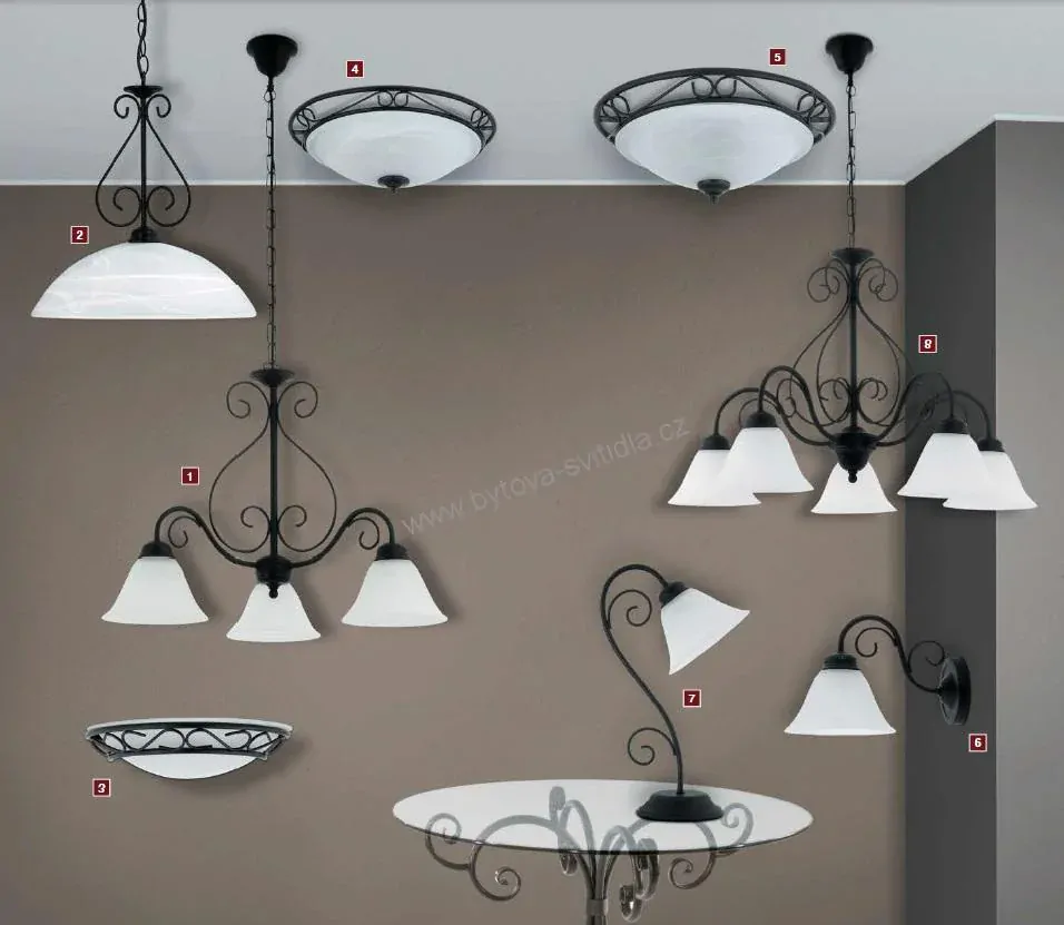 Rabalux 3722 ATHEN - Rustikální stropní lustr + Dárek 2x LED žárovka, Ø 37cm