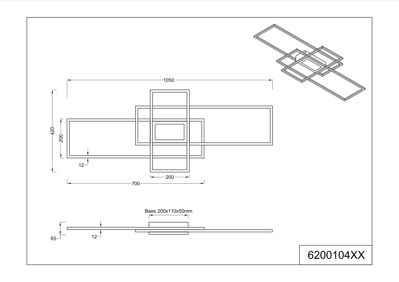Trio Leuchten 620010431 IRVINE - Stropní LED svítidlo s dálkovým ovladačem, LED 60W, 3000 - 6500K, 105x42cm, matná bílá
