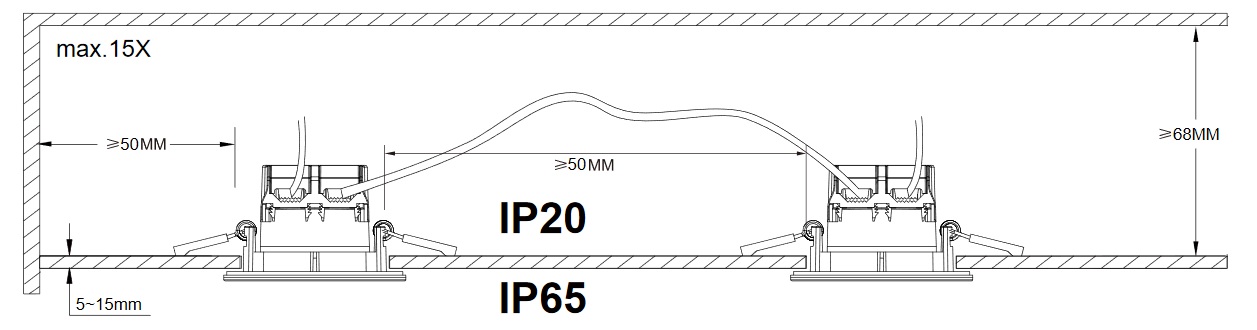 Trio Leuchten 650610107 ZAGROS - LED podhledové stmívatelné svítidlo do koupelny  8,5 x 8,5cm, 5,5W, 3000K, IP65, matný nikl
