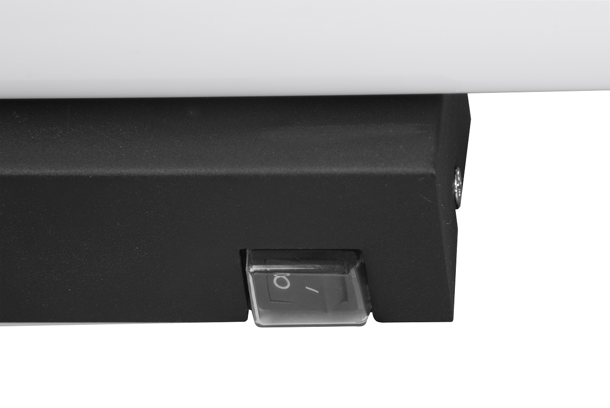 Trio Leuchten 283270232 MATTIMO - Koupelnové LED nástěnné svítidlo s vypínačem, černá barva, 6,5W, 3000K, IP44, 60cm