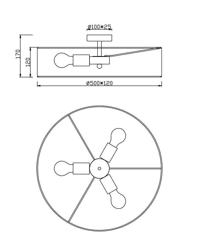 Trio Leuchten 603900311 HOTEL - Moderní textilní lustr 3 x E27, Ø 50cm
