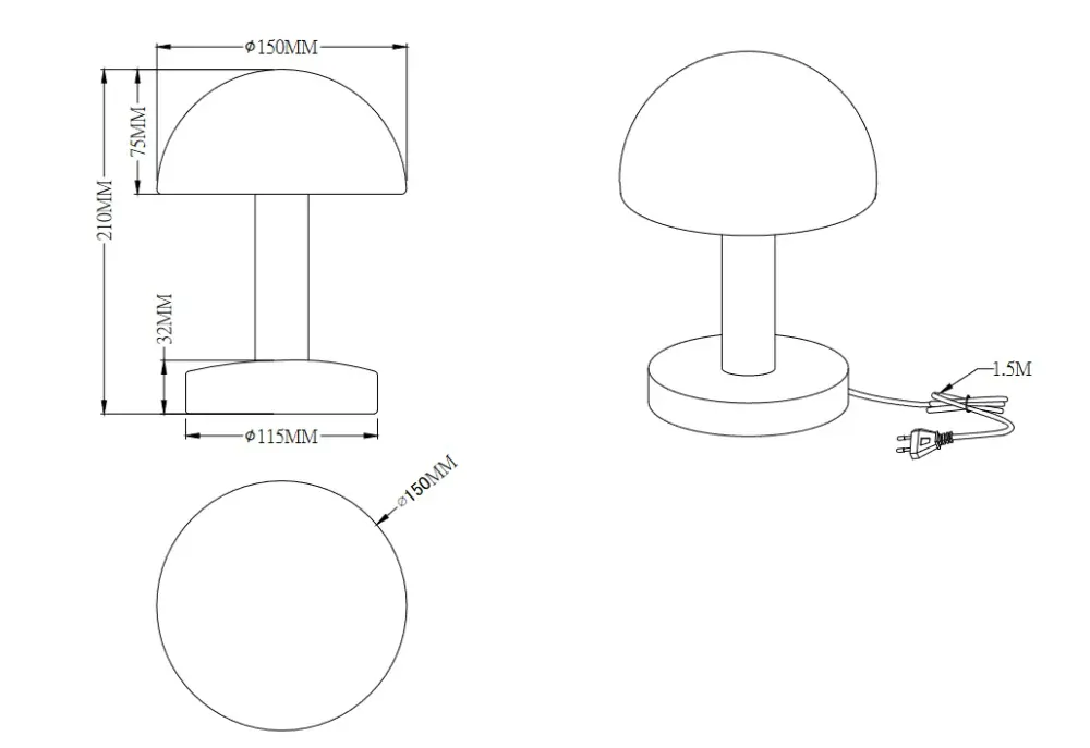 Trio Leuchten 599100107 FYNN II - Dotyková lampička k posteli, matný nikl, 1 x E14, nestmívatelná