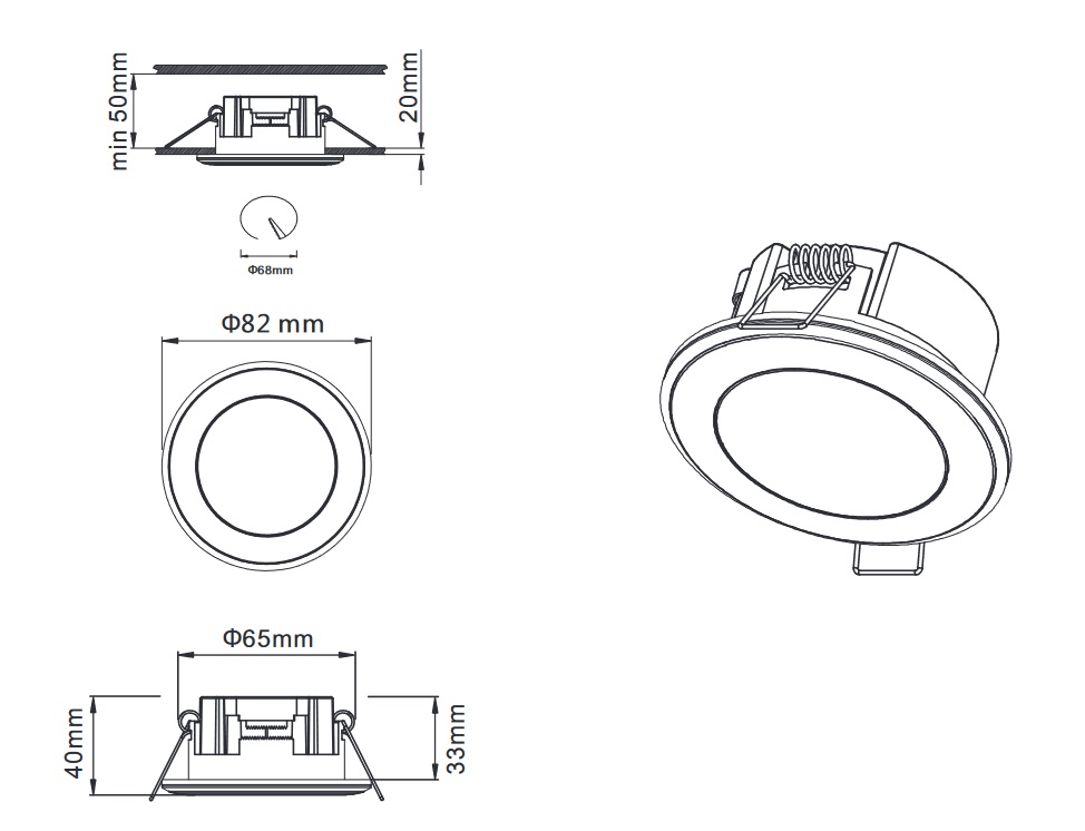Trio Leuchten 652310131 AURA - LED podhledové svítidlo v bílé barvě, LED 5W, 3000K, Ø 8cm