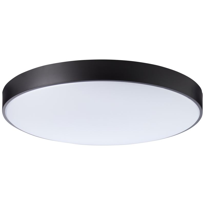 Brilliant G97014/76 SLIMLINE - Stropní LED svítidlo v černé barvě s dálkovým ovladačem, LED 60W, 3000-6500K, Ø 49cm