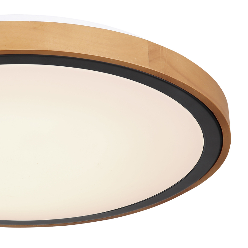 Globo 41764-24Q BRUNO - Dřevěné LED stropní svítidlo, LED 24W, 3000-4500-6000K, 39 x 39cm
