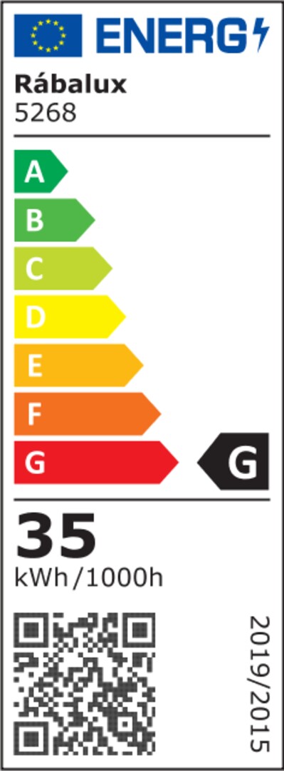 Rabalux 5268 CASIMIR - LED stropní lustr v černé barvě, 35W, 4000K, 72 x 53cm - energetický štítek