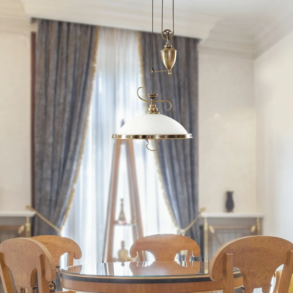 Rabalux 2756 ELISETT - Závěsné svítidlo s designovým závažím v bronzové barvě, 1x E27