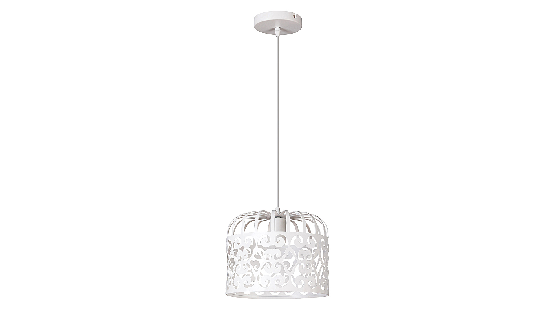 Rabalux 2161 ALESSANDRA - Závěsný lustr v bílé barvě 1 x E27, Ø 26cm