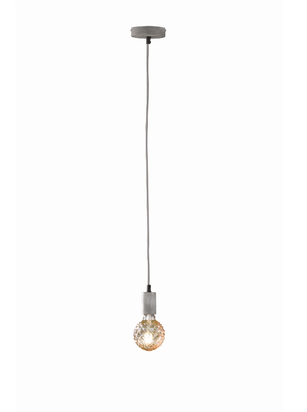 Trio Leuchten 310100161 CORD - Retro objímka na kabelu / antická šedá