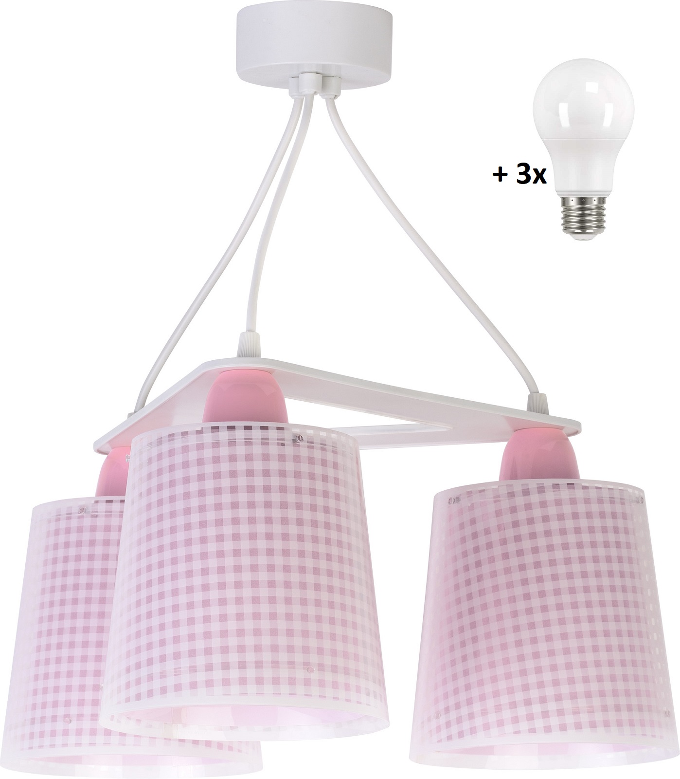 Dalber 80224S VICHY - Dětské závěsné svítidlo pro holčičky + Dárek 3x LED žárovka