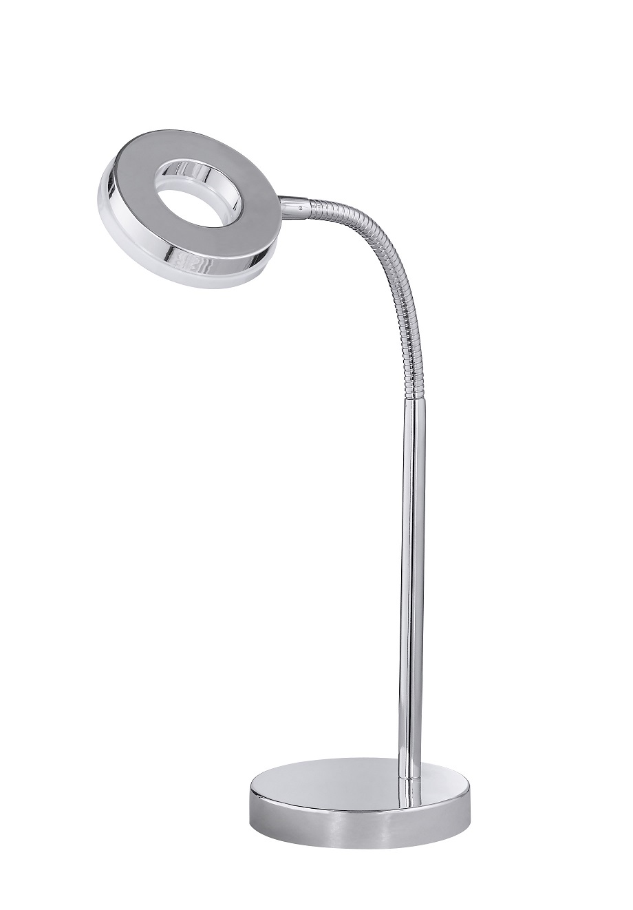 Trio Leuchten R52411106 RENNES - LED stolní lampička v lesklém chromu s husím krkem, 4W, 3000K