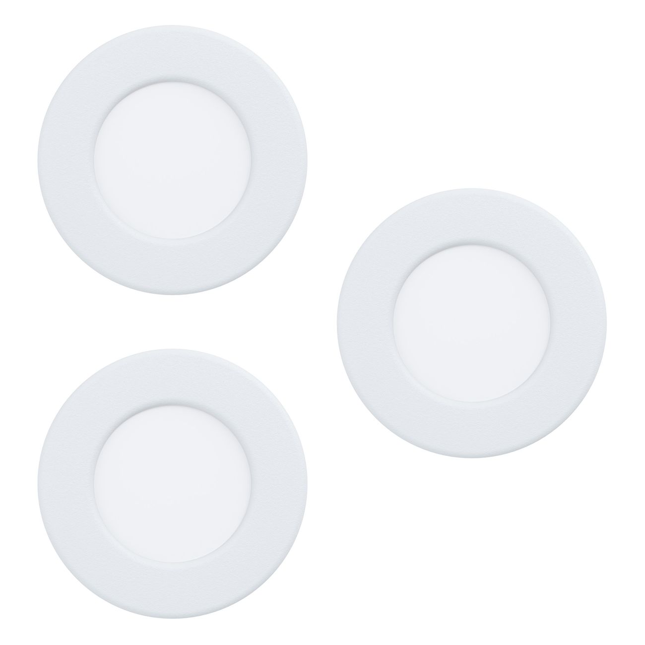 Eglo 99135 FUEVA 5 - Sada 3 ks LED podhledových svítidlel Ø 8,6cm, 2,7W, 3000K, bílá, IP20