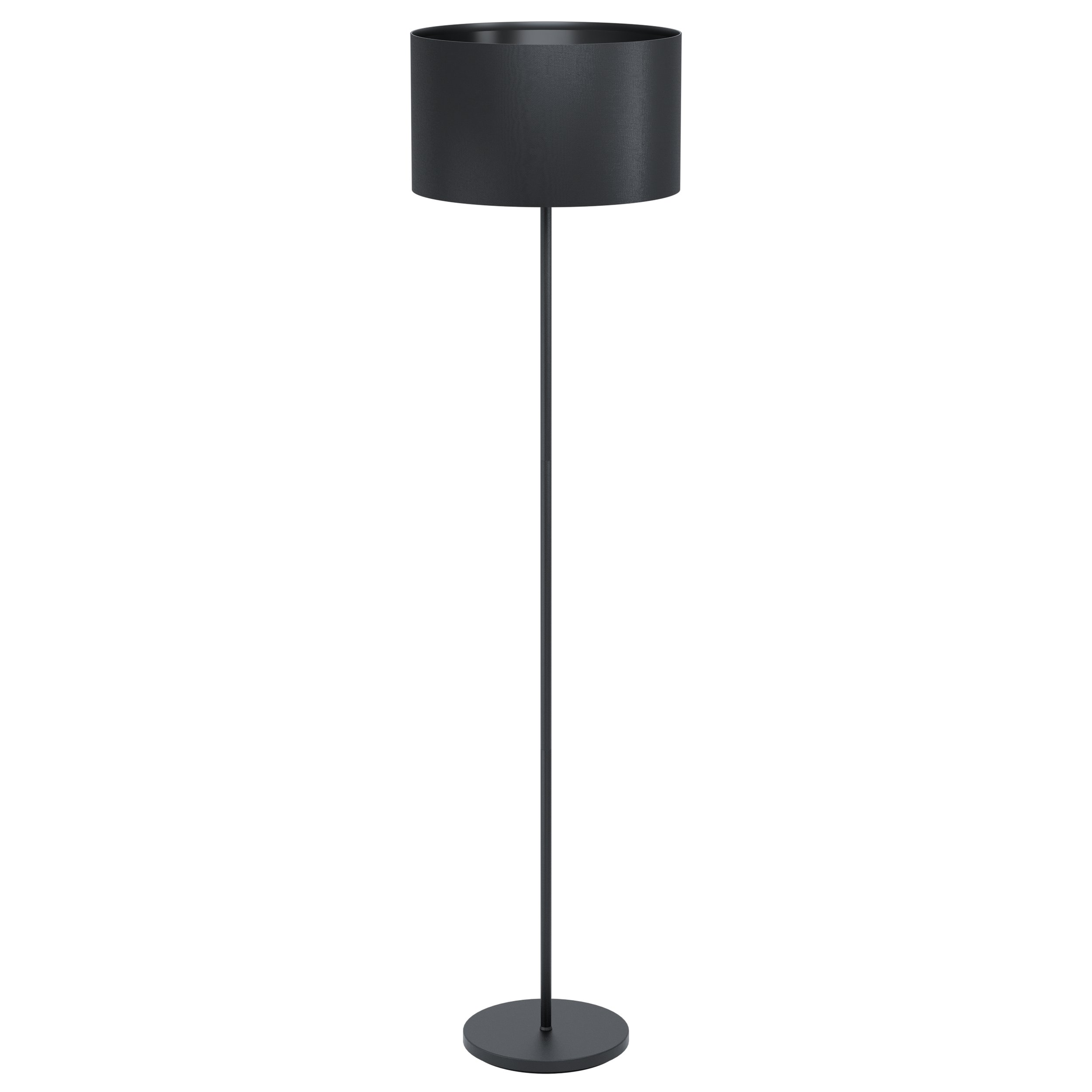 Eglo 99046 MASERLO 1 - Stojací lampa s textilním stínidlem černé barvě 1 x E27, výška 151cm + Dárek LED žárovka