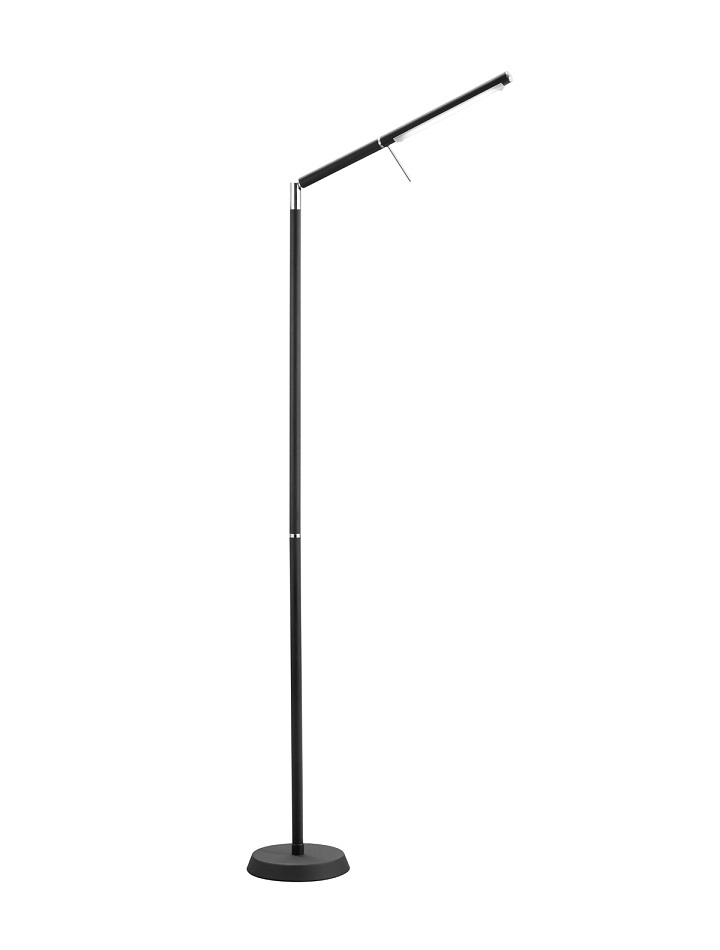 Trio Leuchten 420490132 FILIGRAN - Dotykem stmívatelná čtecí lampa v černé barvě 6W, 3000K, 162cm