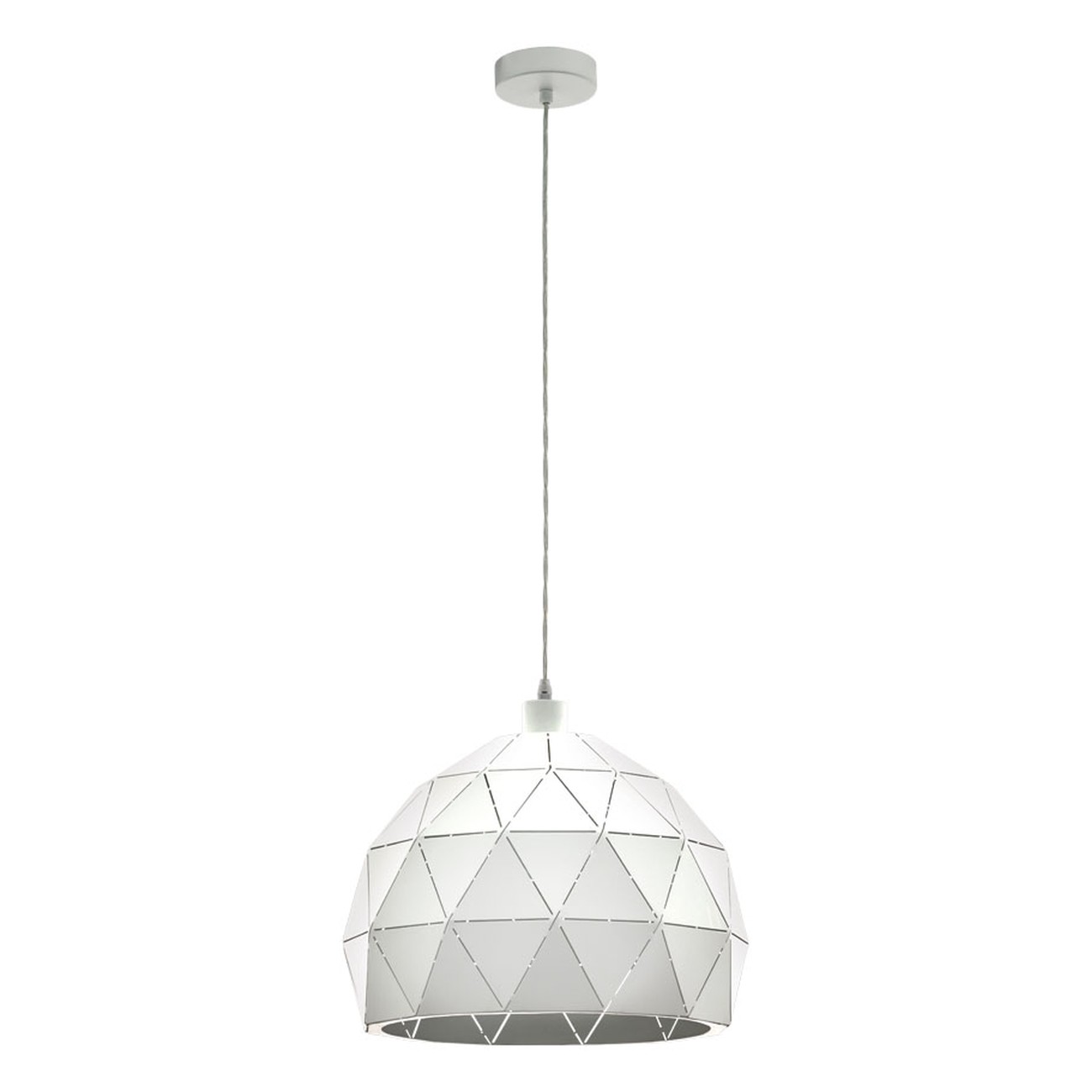 Eglo 97855 ROCCAFORTE - Závěsné bílé kovové svítidlo, E27, ø 40cm