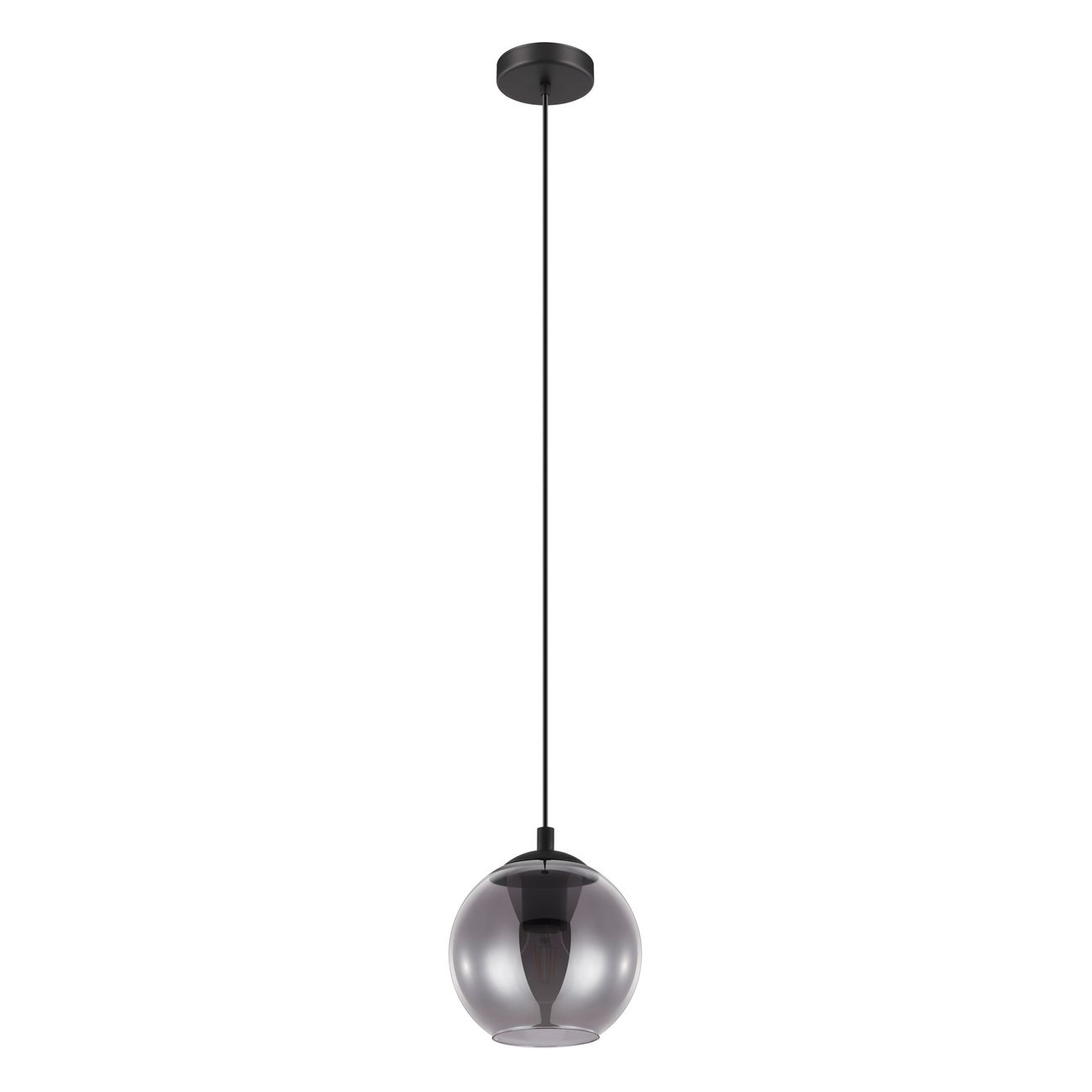 Eglo 98651 ARISCANI - Závěsné svítidlo z černého kouřového skla, E27, ø 20cm