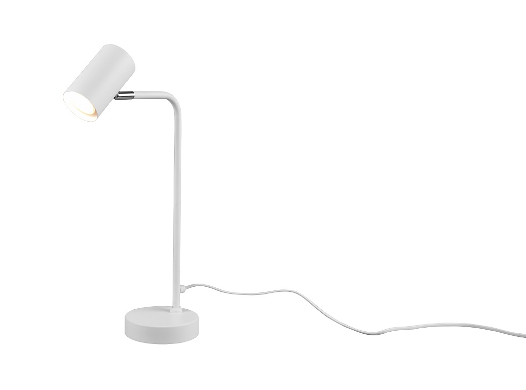 Trio Leuchten 512400131 MARLEY white - Stolní bodová lampička v bílé barvě 1 x GU10, 45cm