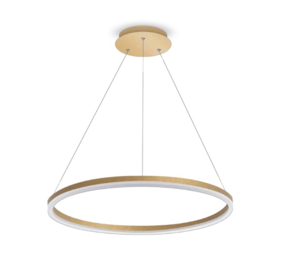 Palnas 62004570 DONA gold - LED kulaté svítidlo nad stůl ve zlaté barvě, LED 32W, 3000K, Ø 40cm