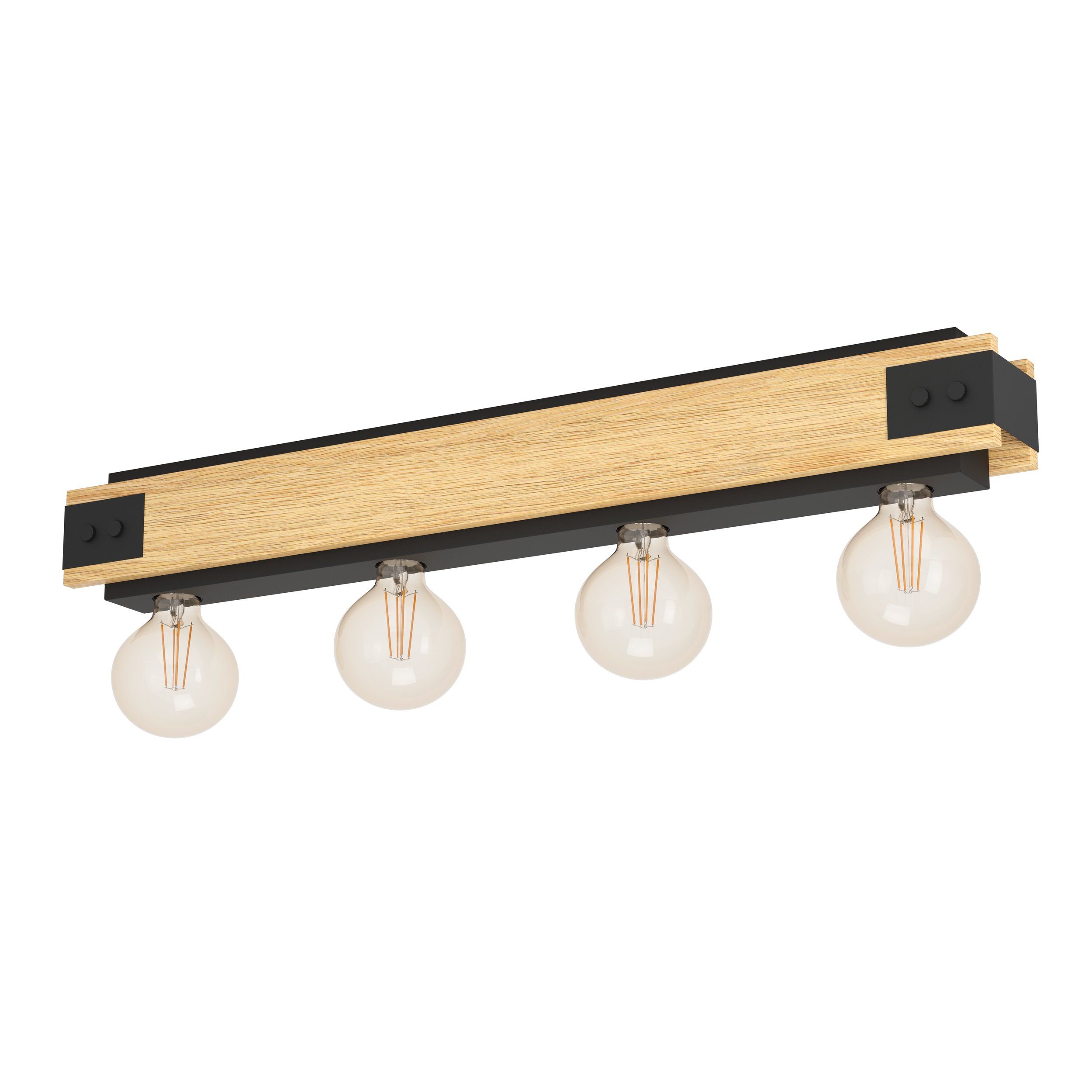 Eglo 43466 LAYHAM - Stropní retro dřevěný lustr 4 x E27, šířka 76cm