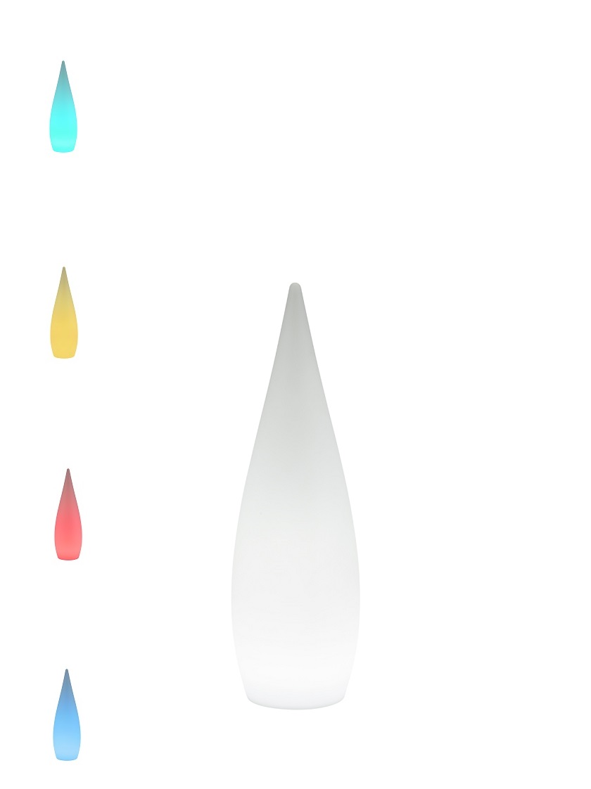 Trio Leuchten R45101101 PALMAS - Stojací venkovní RGB stmívatelná lampa s ovladačem IP44, 80cm