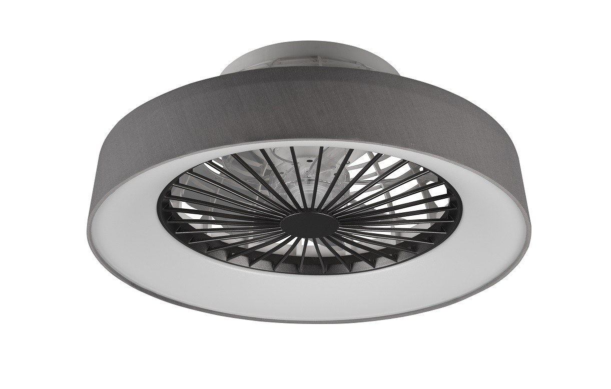Trio Leuchten R62662111 FARSUND - Stropní LED ventilátor s textilním stínidlem a dálkovým ovladačem, LED 30W, 3000-6500K, Ø 47cm