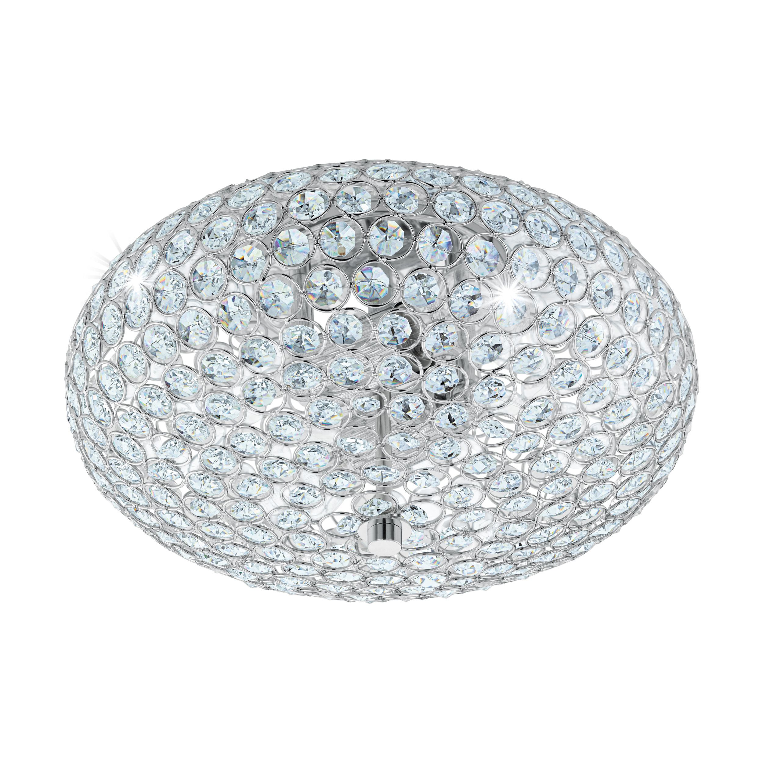 Eglo 95284 CLEMENTE - Moderní stropní lustr s krystalky, 2 x E27, Ø 35cm