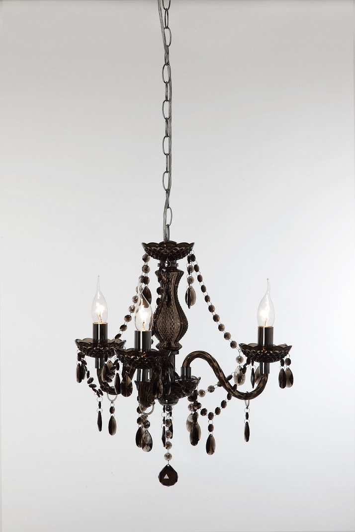 Trio Leuchten R11073002 LüSTER - Závěsný lustr v černé barvě 3 x E14, Ø 46cm