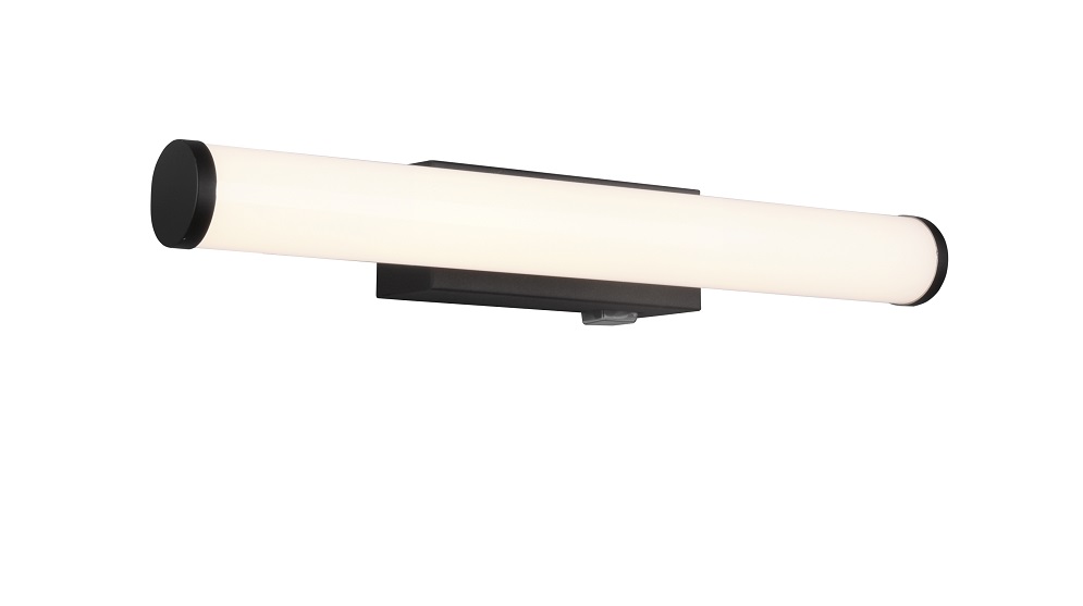 Trio Leuchten 283270132 MATTIMO - Koupelnové LED nástěnné svítidlo s vypínačem, černá barva, 4,3W, 3000K, IP44, 40cm