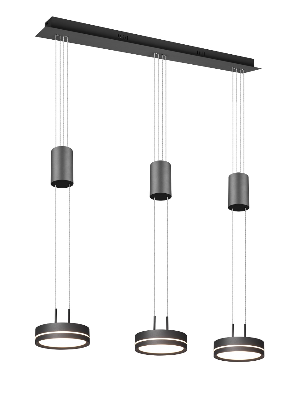 Trio Leuchten 326510342 FRANKLIN - Závěsné stahovací svítidlo stmívatelné vypínačem,antracit, LED 27W, 3000K, šířka 85cm
