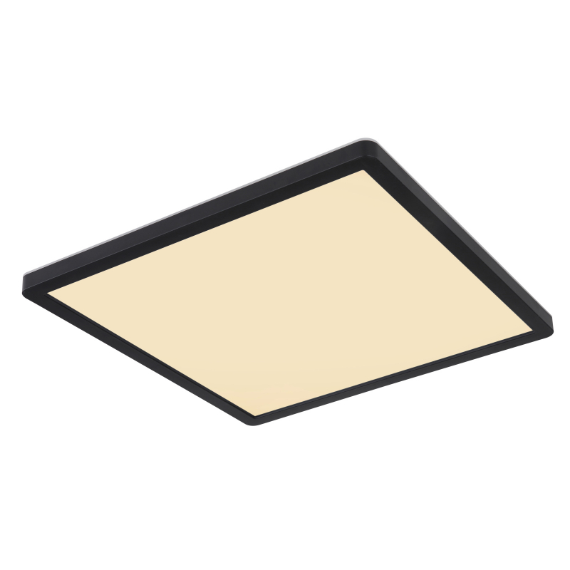 Globo 41563-18B SAPANA - Stropní koupelnové černé svítidlo stmívatelné vypínačem, LED 18W, 3000K, 30 x 30cm