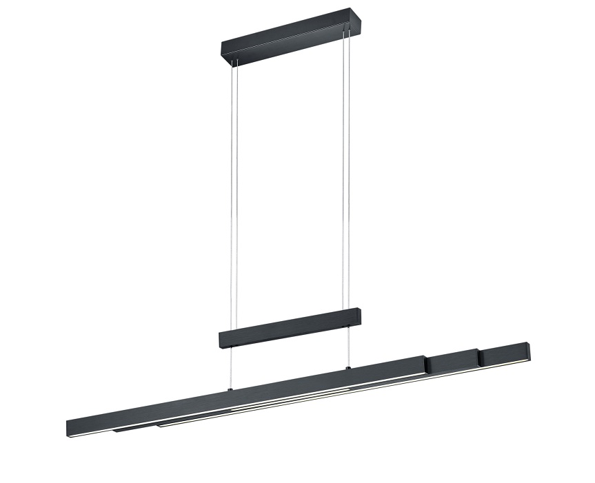 Trio Leuchten 375310532 TRAJAN - LED stahovací svítidlo nad stůl, dotykem stmívatelné, LED 42W + 12W, 2700K - 5000K, šířka max 150cm