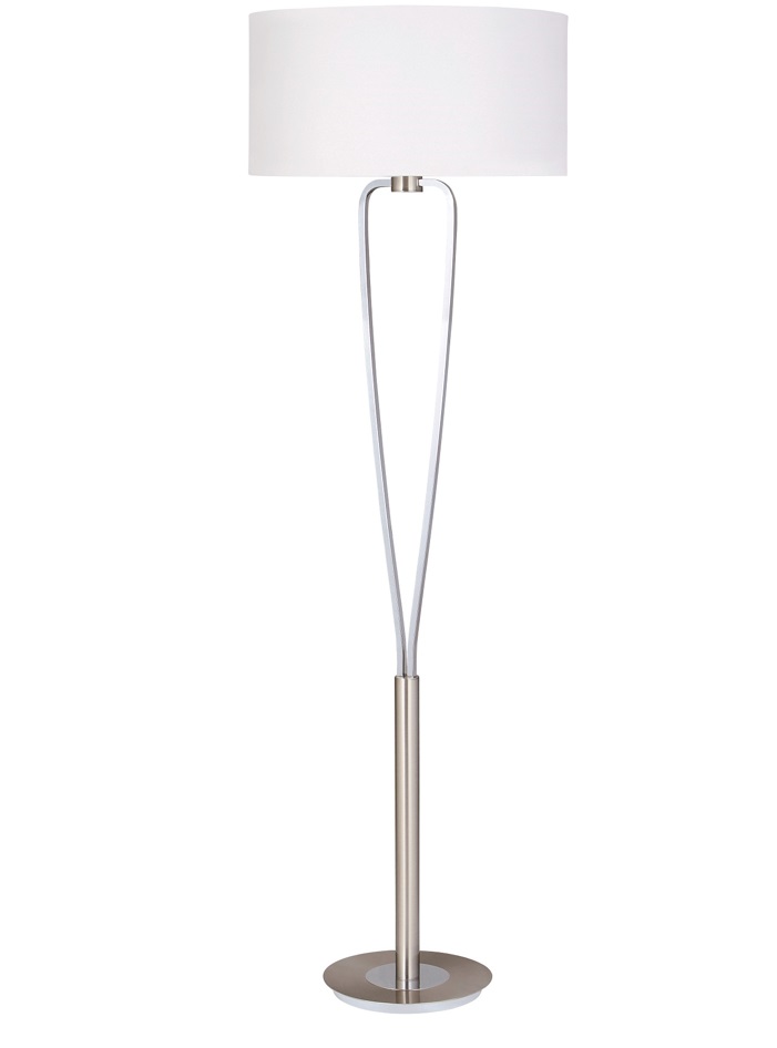 Trio Leuchten 400200107 PARIS II - Moderní stojací lampa s textilním stínidlem, 160cm