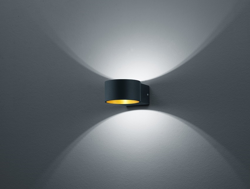 Trio Leuchten 223410132 LACAPO - LED nástěnné obousměrné svítidlo v černé barvě, LED 4,3W, 3000K