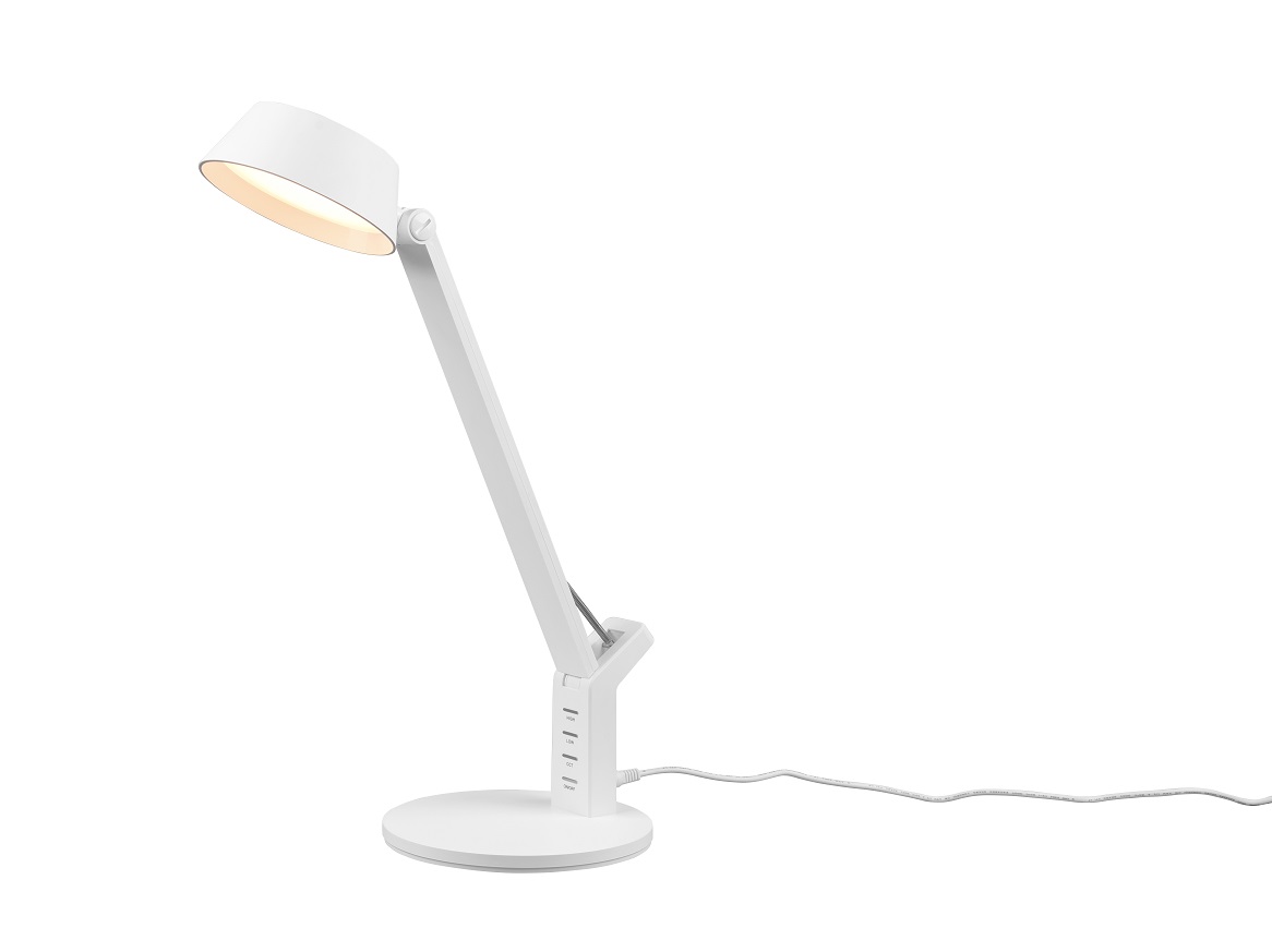 Trio Leuchten 523090131 AVA - Dotykem stmívatelná LED stolní lampa s USB výstupem na nabíjení mobilu a změnou barvy světla, LED 5W, 3000+4000+6300K, 40cm