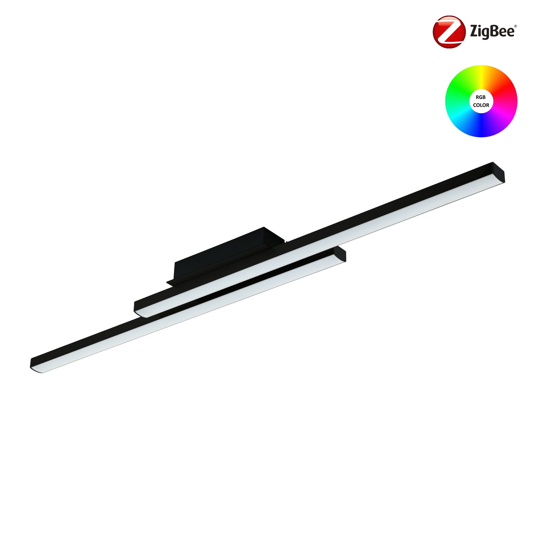 Eglo ZIGBEE 900079 FRAIOLI-Z - Stropní LED RGB svítidlo ovládáné ovladačem, nebo z mobilní aplikace, LED 34W, 105cm