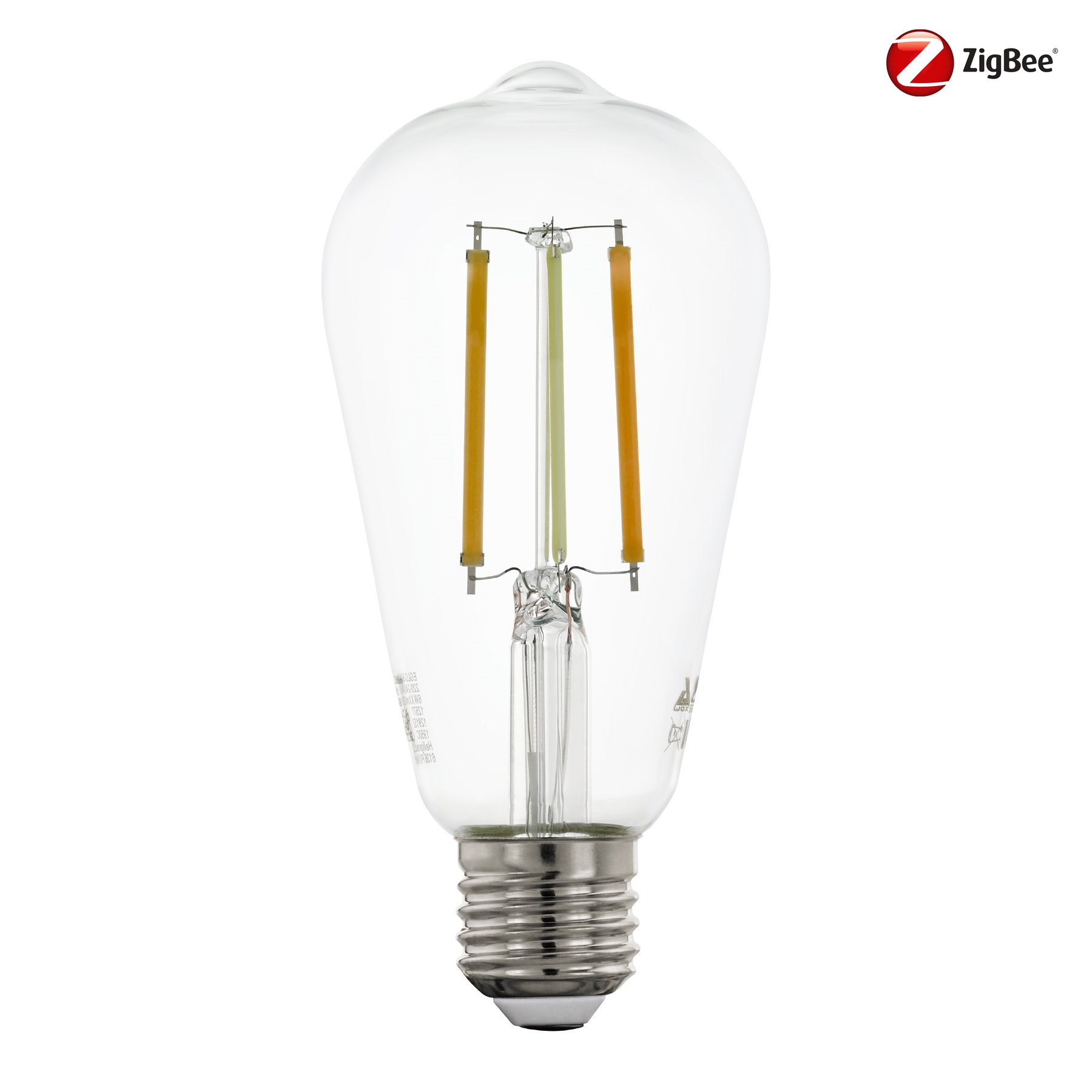 Eglo ZIGBEE 12236 SMART LED BULB RETRO - Retro stmívatelná žárovka ovladačem, nebo z mobilní aplikace, E27,ST64, 6W, 2200-6500K, bez DO