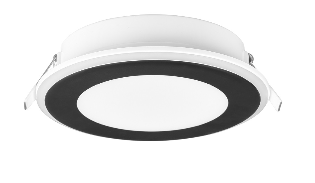 Trio Leuchten 652410132 AURA - LED podhledové svítidlo v bílo černé barvě, LED 10W, 3000K, Ø 14cm