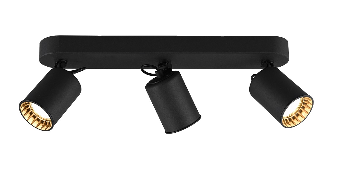 Trio Leuchten 803500332 PAGO - Stropní bodové svítidlo v černé barvě 3 x GU10, 41cm