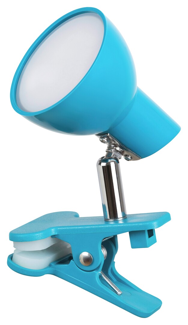 Rabalux 1479 NOAH - Stolní LED lampička se skřipcem na desku stolu nebo poličku v modré barvě, LED 5W, 3000K
