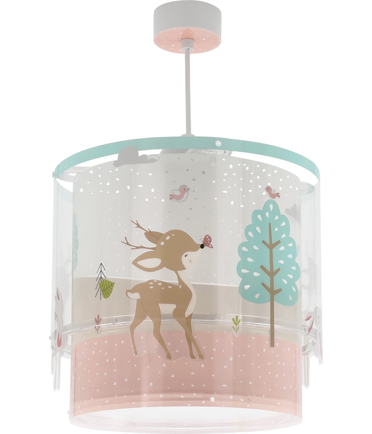 Dalber 61272 LOVING DEER - Dětské závěsné svítidlo s kolouškem + Dárek LED žárovka