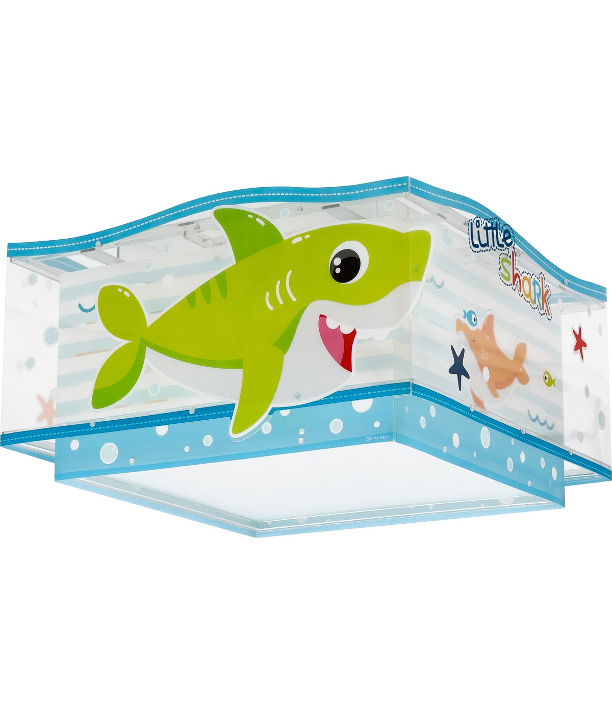 Dalber 63476 SHARKS - Dětské fosforeskující stropní svítidlo s motivem malých žraloků + Dárek 2x LED žárovka