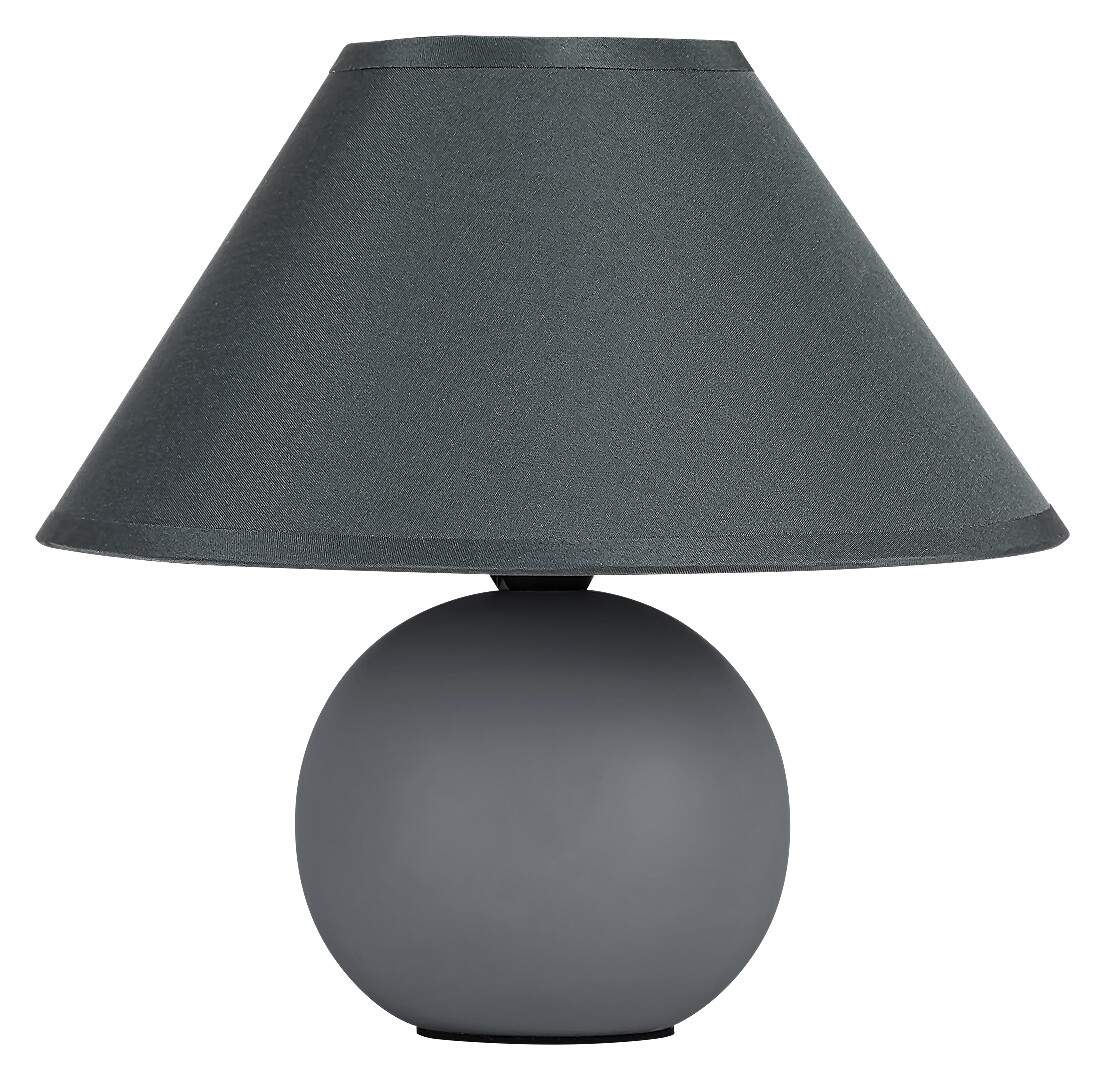 Rabalux 2146 ARIEL - Stolní lampička s keramickým podstavcem v šedé barvě 1 x E14, 19cm