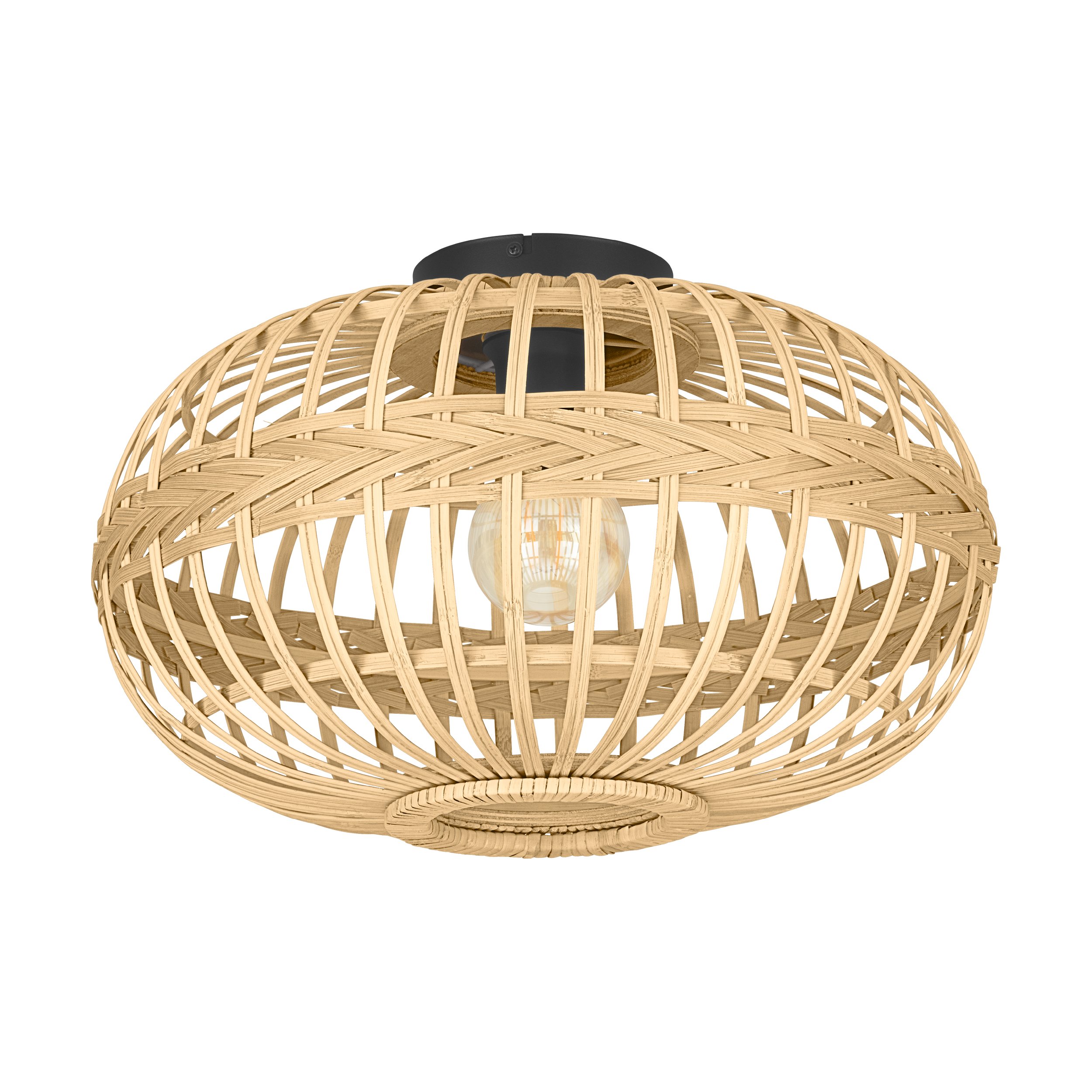 Eglo 43723 AMSFIELD - Vintage dřevěný stropní lustr, 1 x E27, Ø 45cm
