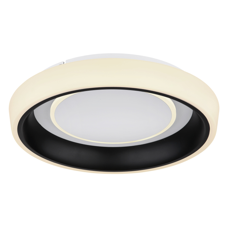 Globo 48272-46B TABANO - Stropní černý LED lustr stmívatelný dálkovým ovladačem, LED 50W, 3000 - 6000K, Ø 50cm