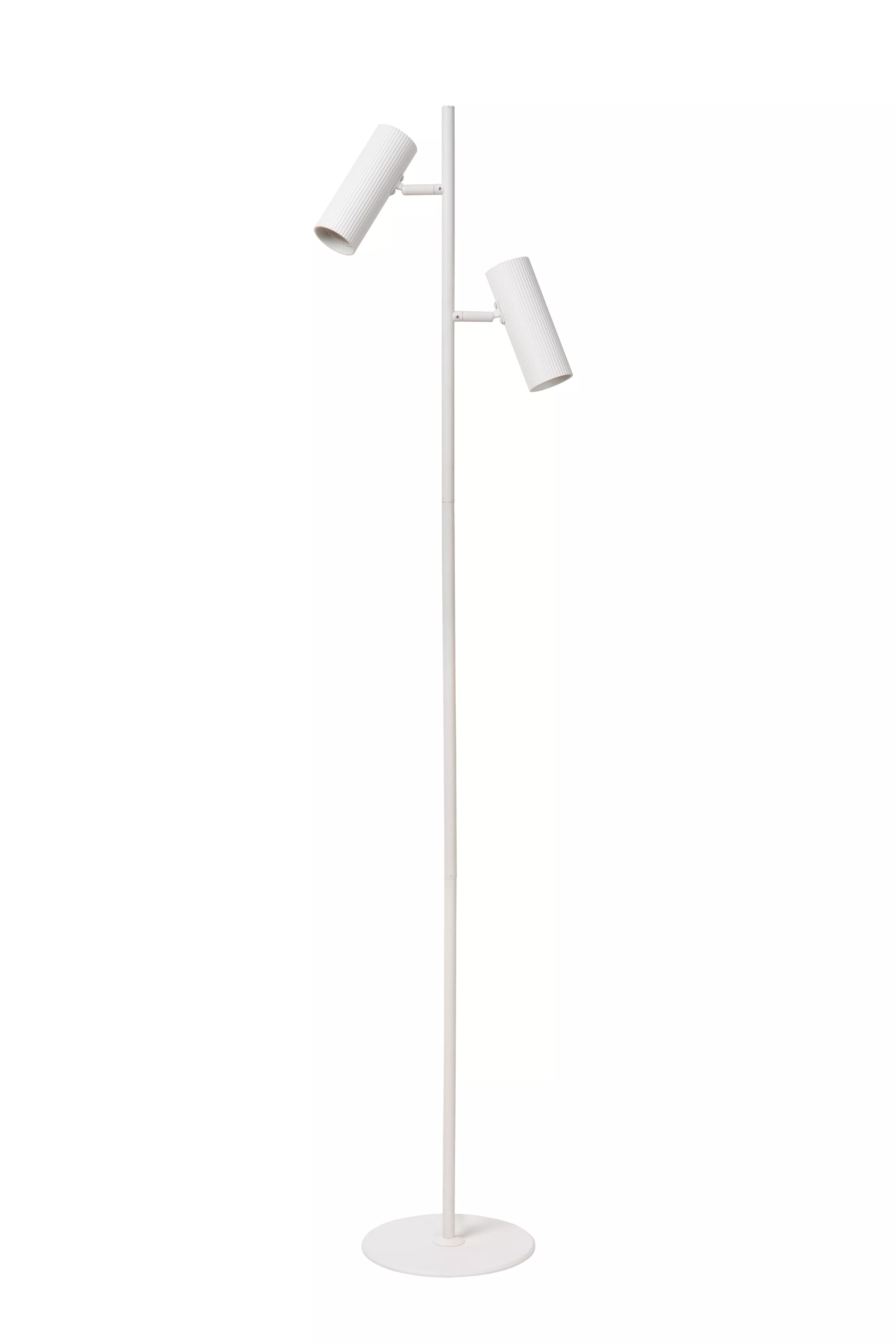 Lucide 09739/02/31 CLUBS - Stojací moderní bílá čtecí lampa, 2 x GU10, 140cm