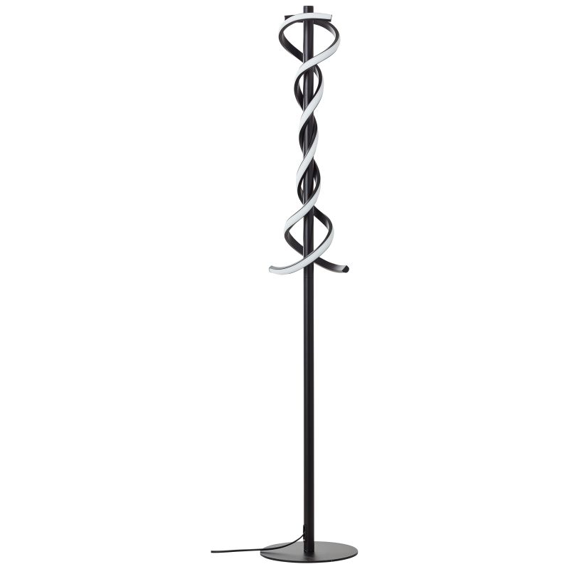 Brilliant G94539/06 AMALIE - LED stojací moderní lampa v černé barvě, 18W, 3000K, 128cm