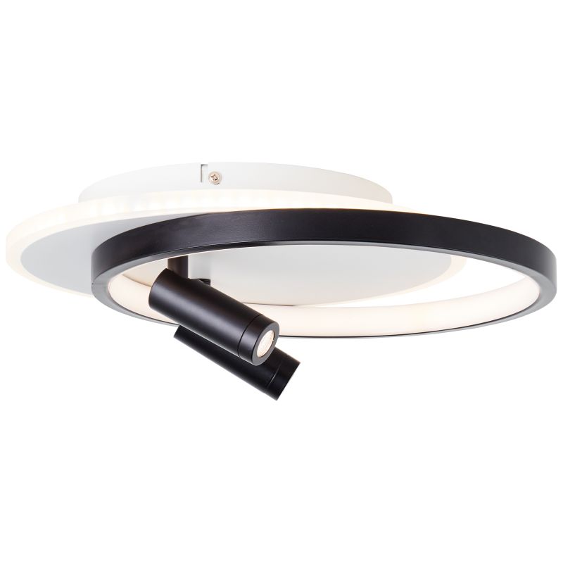 Brilliant G99753/76 EUNOMIA - LED moderní stropní svítidlo v bílé a černé barvě, stmívatelné vypínačem LED 26W, 3000K, 35 x 30cm