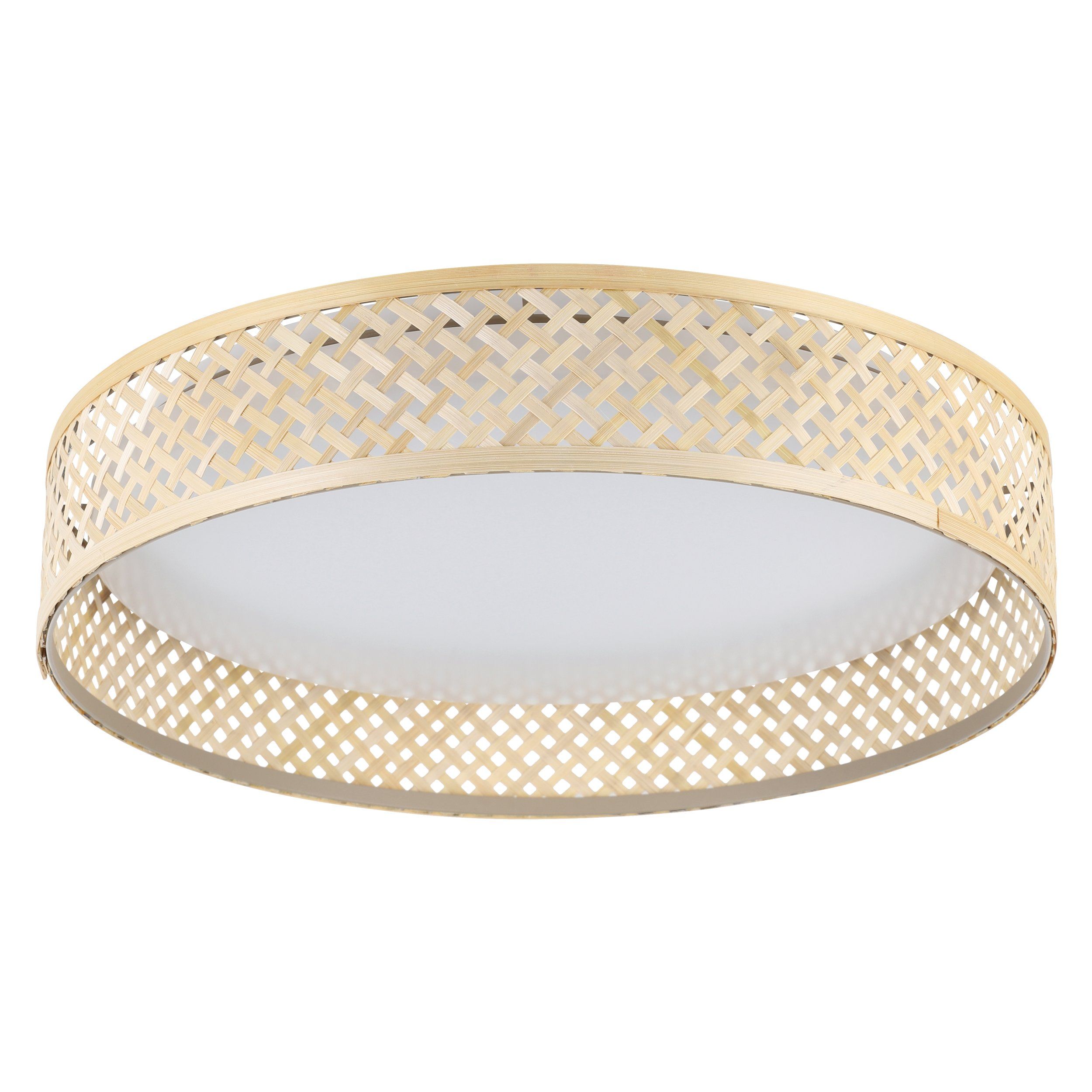 Eglo 900464 LUPPINERIA - Stropní moderní lustr se dřevěným stínidlem, LED 24W, 3000K, Ø 38,5cm