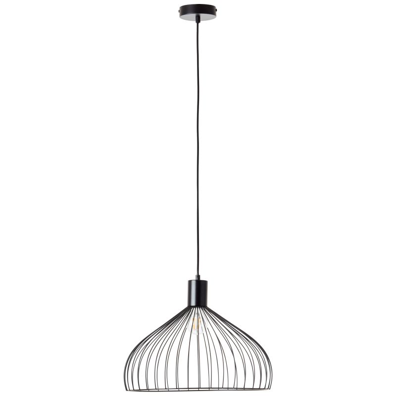 Brilliant 99392/06 BLACKY - Závěsný černý lustr ve vintage stylu , 1 x E27, Ø 40cm